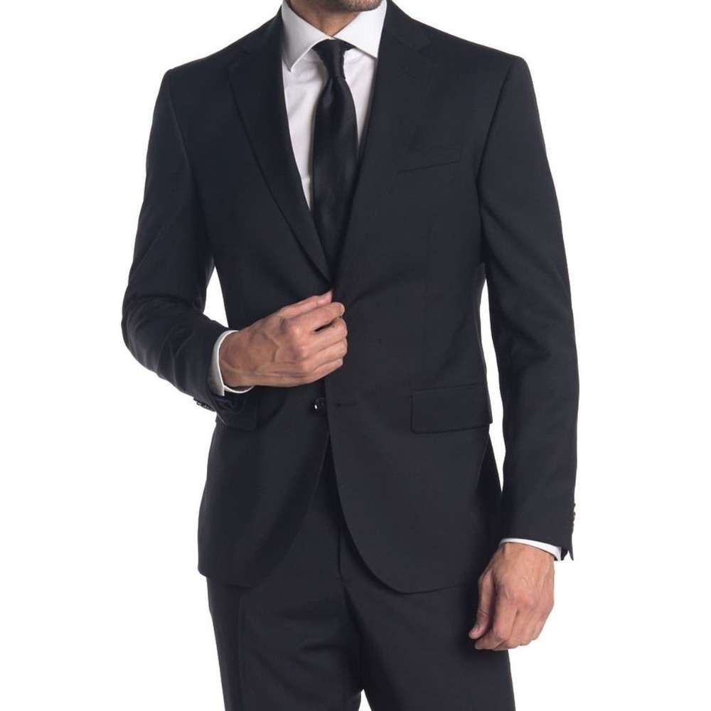 New Ted Baker London Black Blazer Endurance Jacket Men's 40L 100% Wool Jarrow
